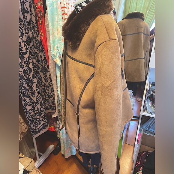 Rugged Yellowstone Barn Farm Homestead Faux Suede Fleece Heavy Warm Lake Coat 2X - Picture 4 of 12